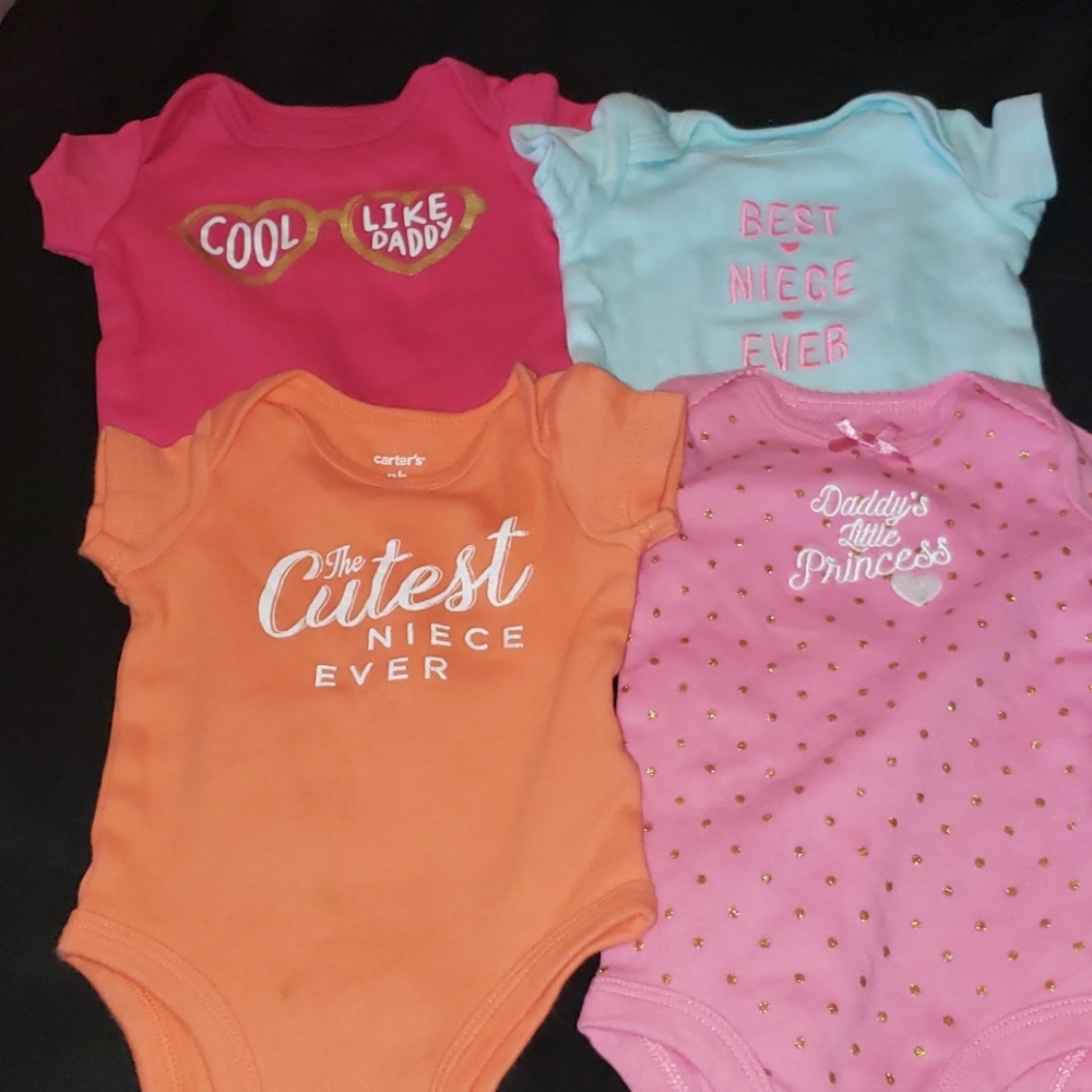 4 set family baby onsies
